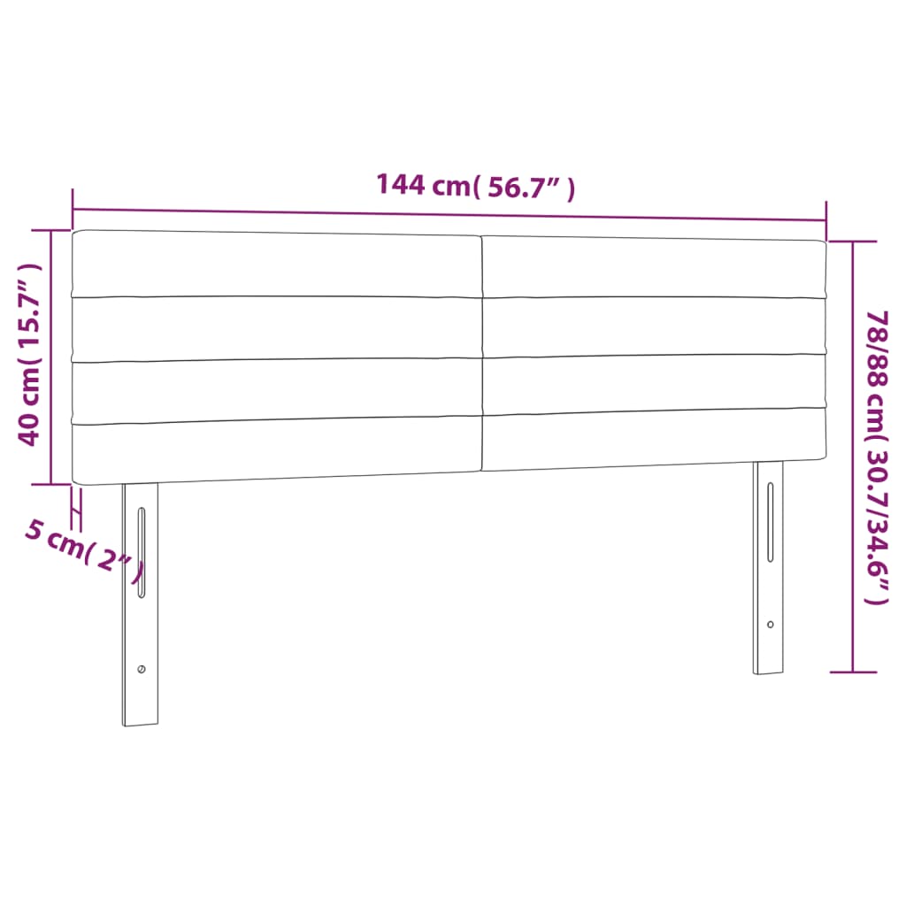 vidaXL Têtes de lit 2 pcs Bleu 72x5x78/88 cm Tissu