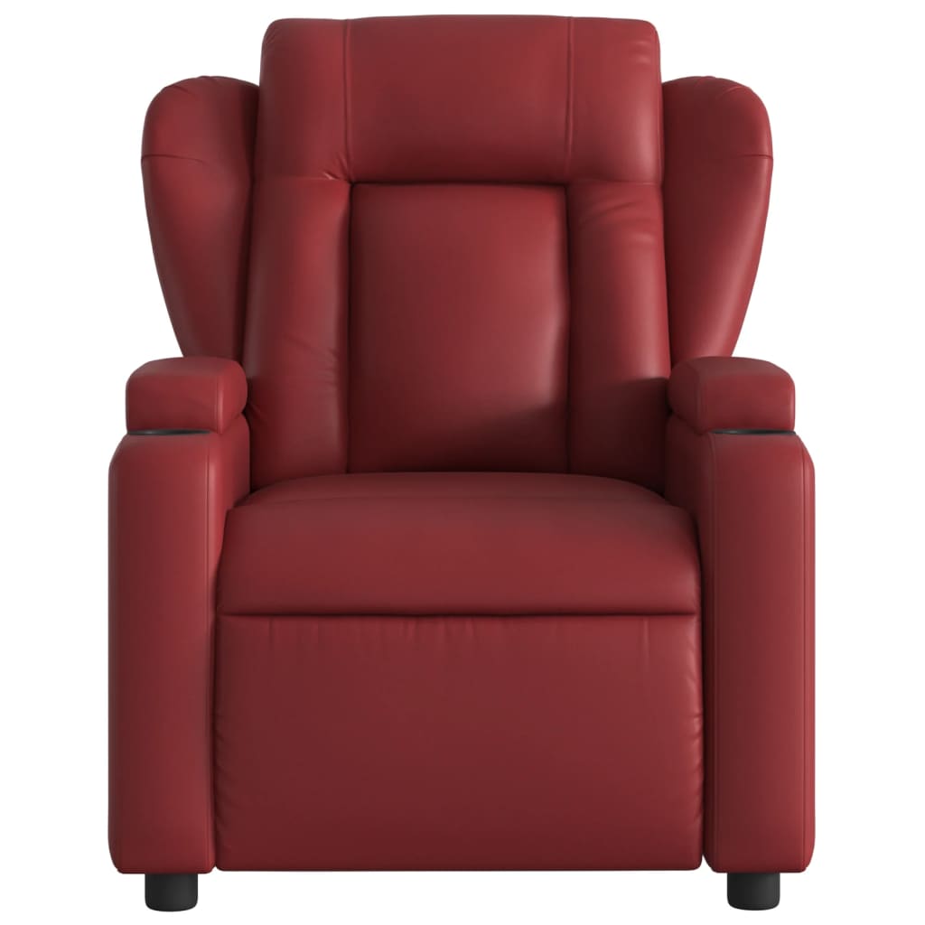 vidaXL Fauteuil de massage inclinable électrique rouge bordeaux