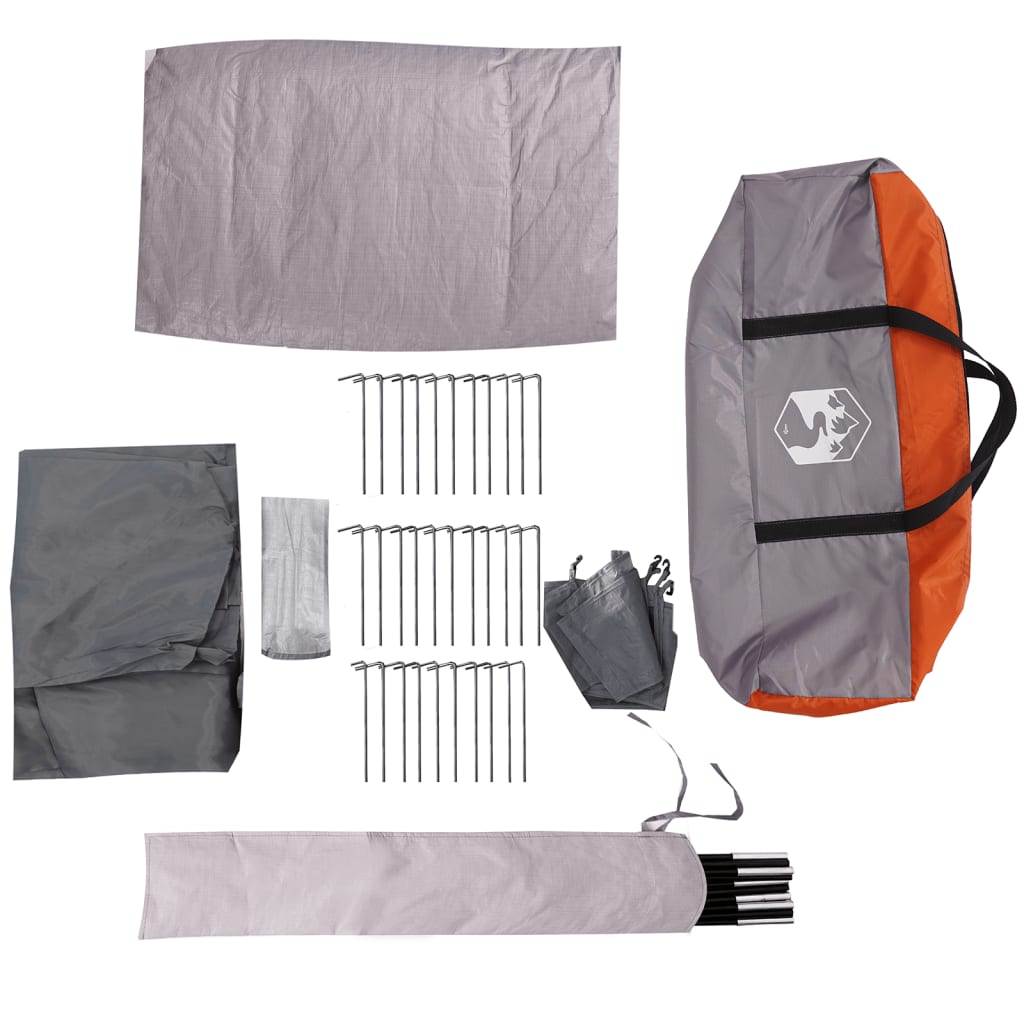 vidaXL Tente de camping en forme de A 2 personnes gris imperméable