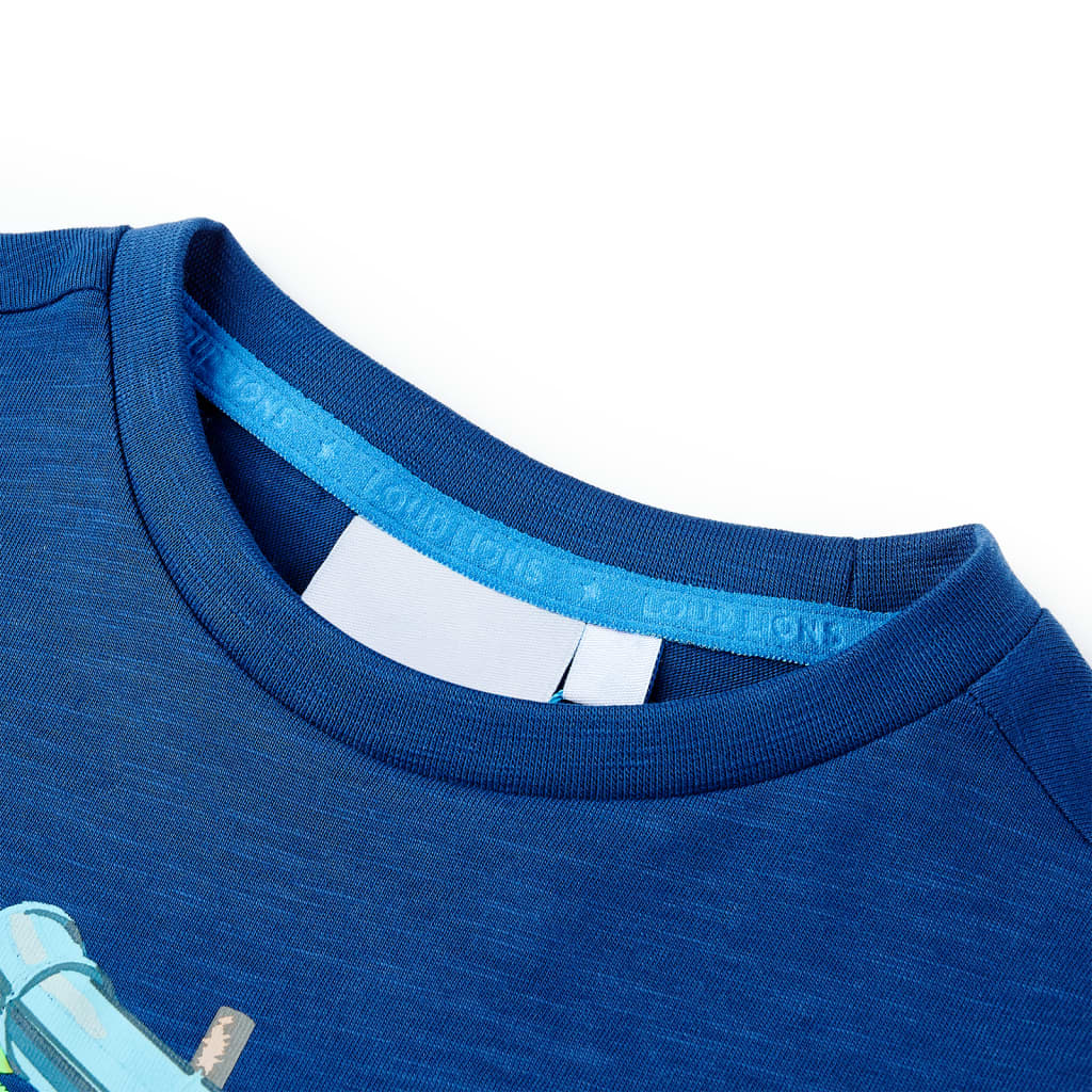 T-shirt pour enfants bleu foncé 92