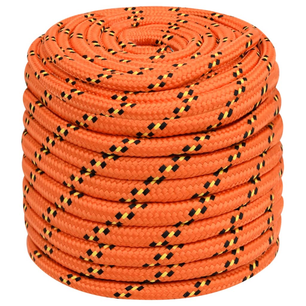 vidaXL Corde de bateau Orange 16 mm 100 m Polypropylène