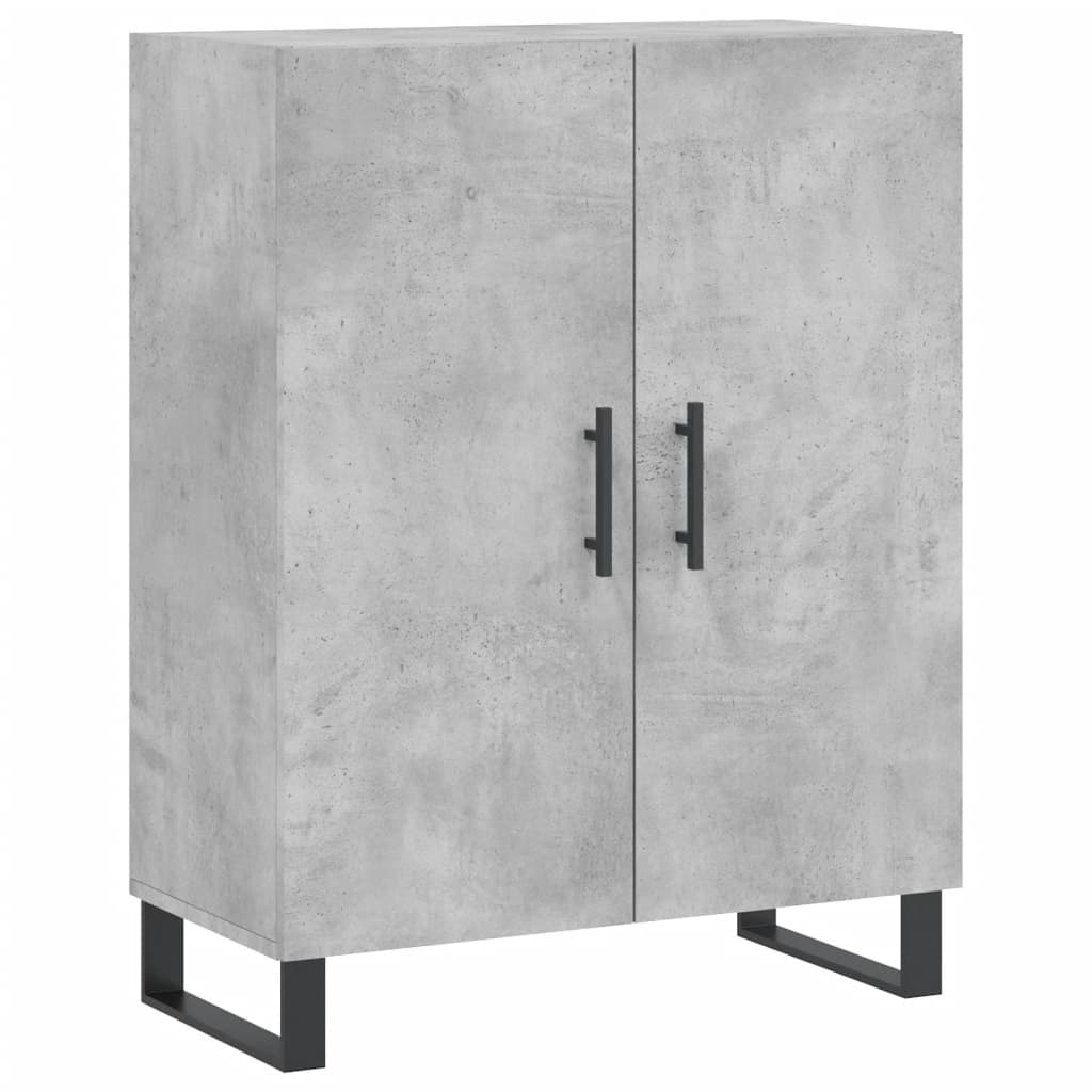 vidaXL Buffet haut Gris béton 69,5x34x180 cm Bois d'ingénierie