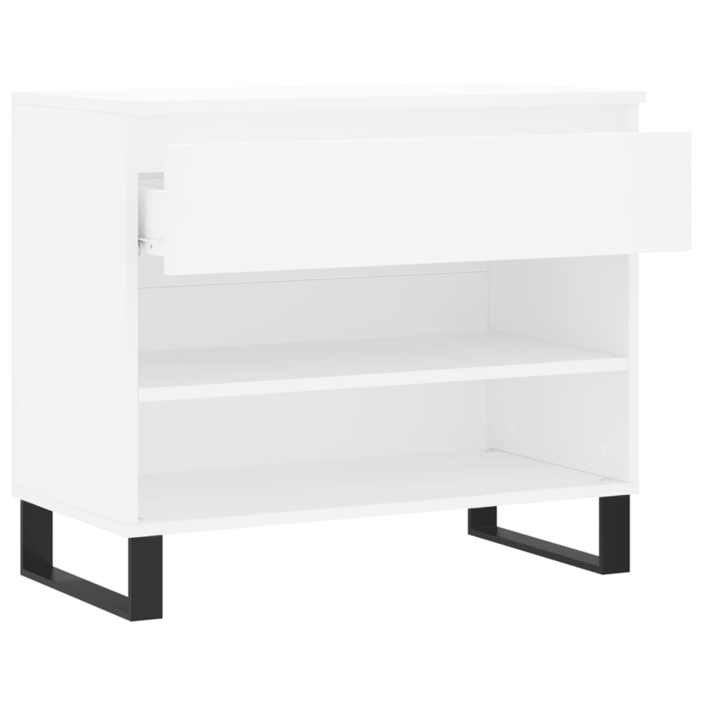 vidaXL Armoire à chaussures Blanc 70x36x60 cm Bois d'ingénierie