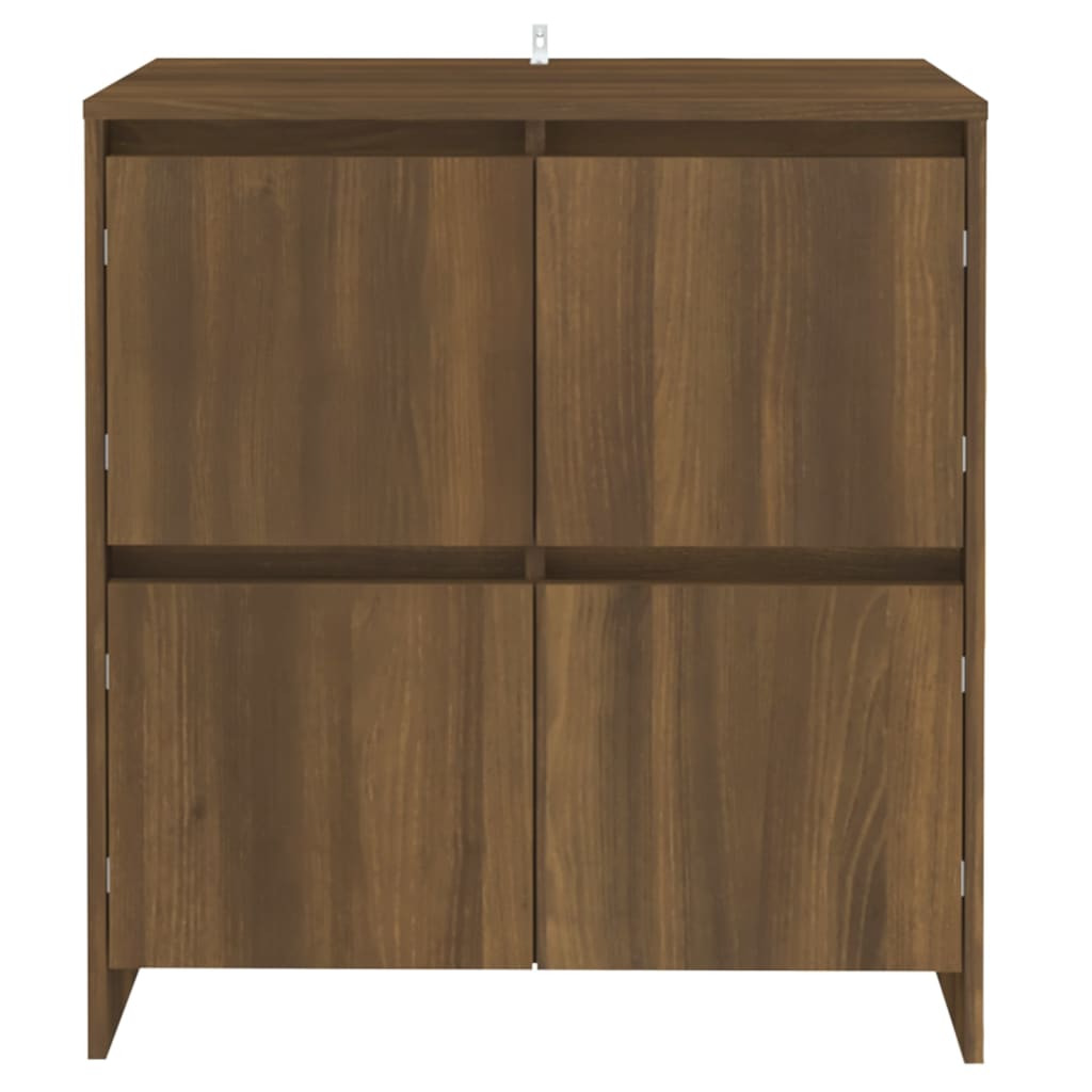 vidaXL Buffets 2 pcs Chêne marron 70x41x75 cm Bois d'ingénierie