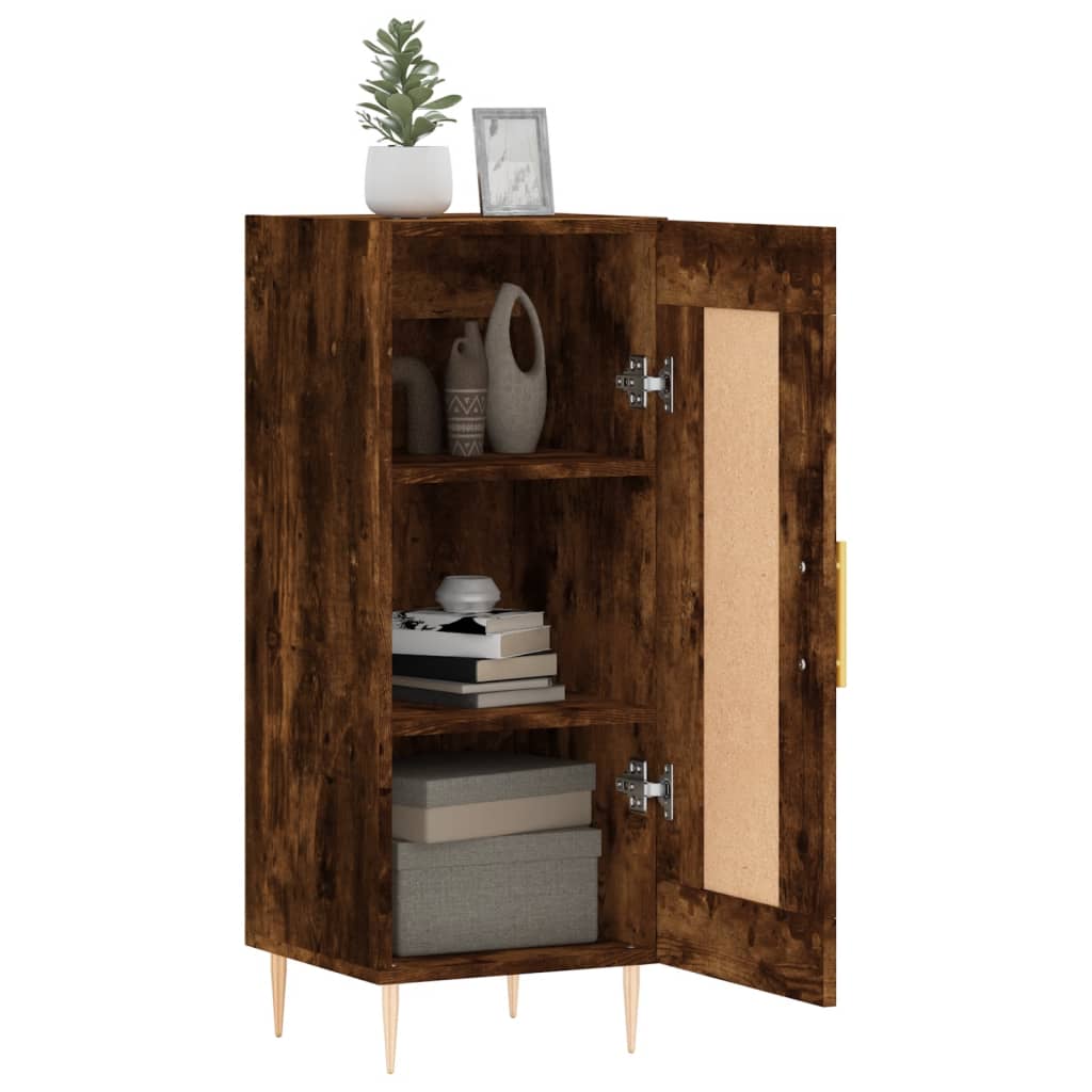 vidaXL Buffet Chêne fumé 34,5x34x90 cm Bois d'ingénierie