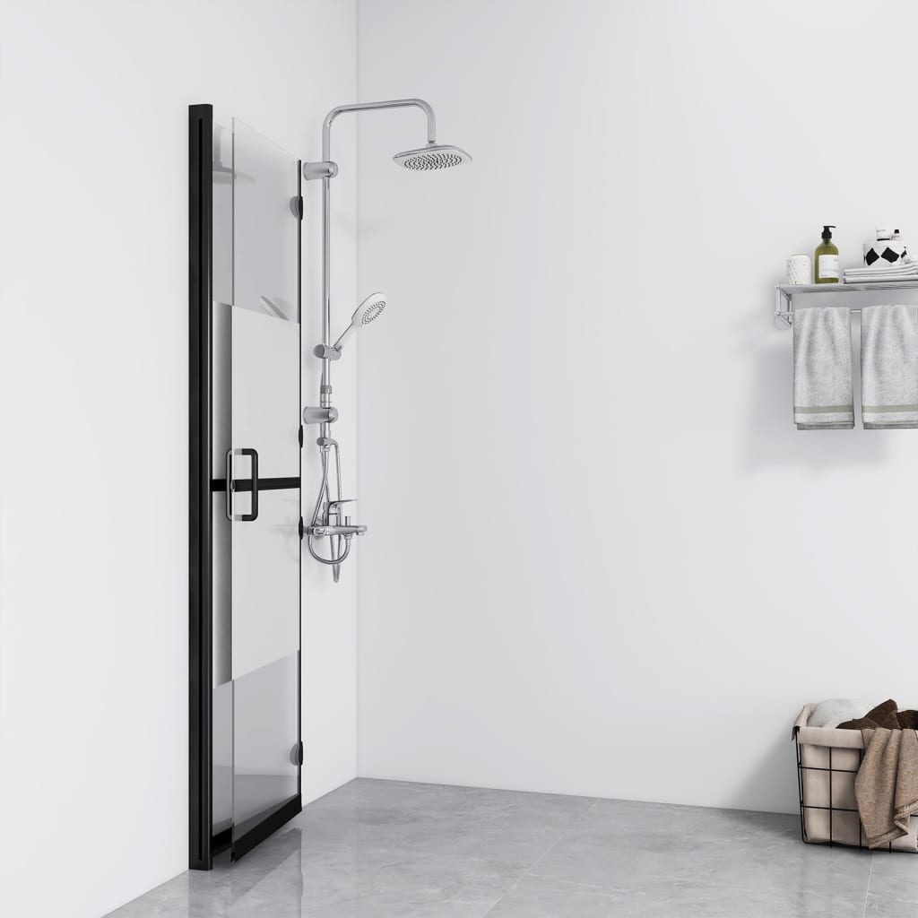 vidaXL Paroi de douche pliable Verre ESG demi-dépoli 70x190 cm