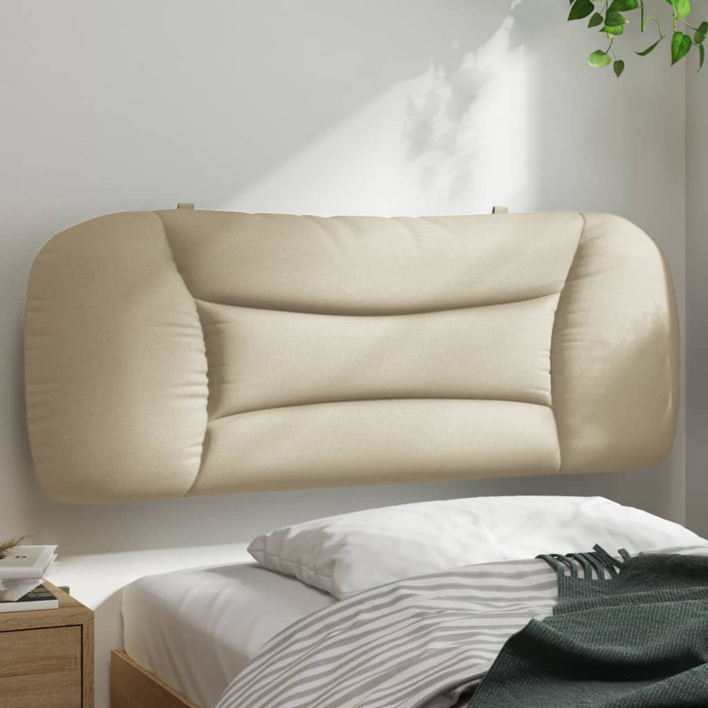 vidaXL Coussin de tête de lit crème 100 cm tissu