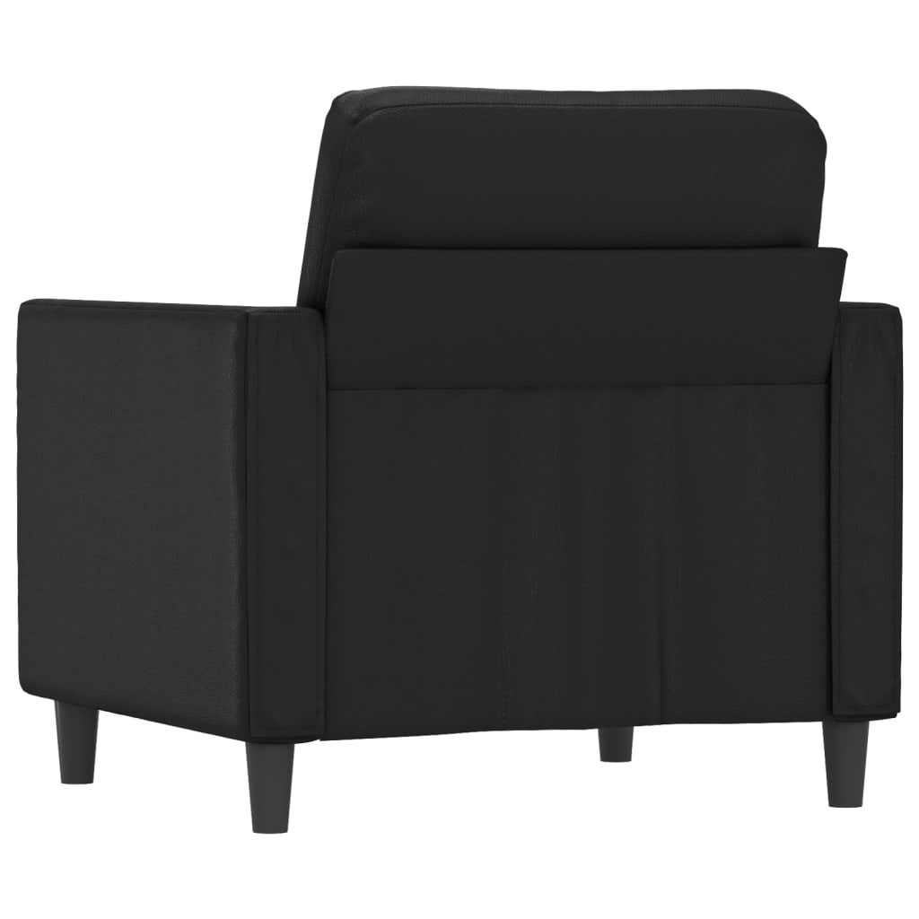 vidaXL Fauteuil Noir 60 cm Similicuir