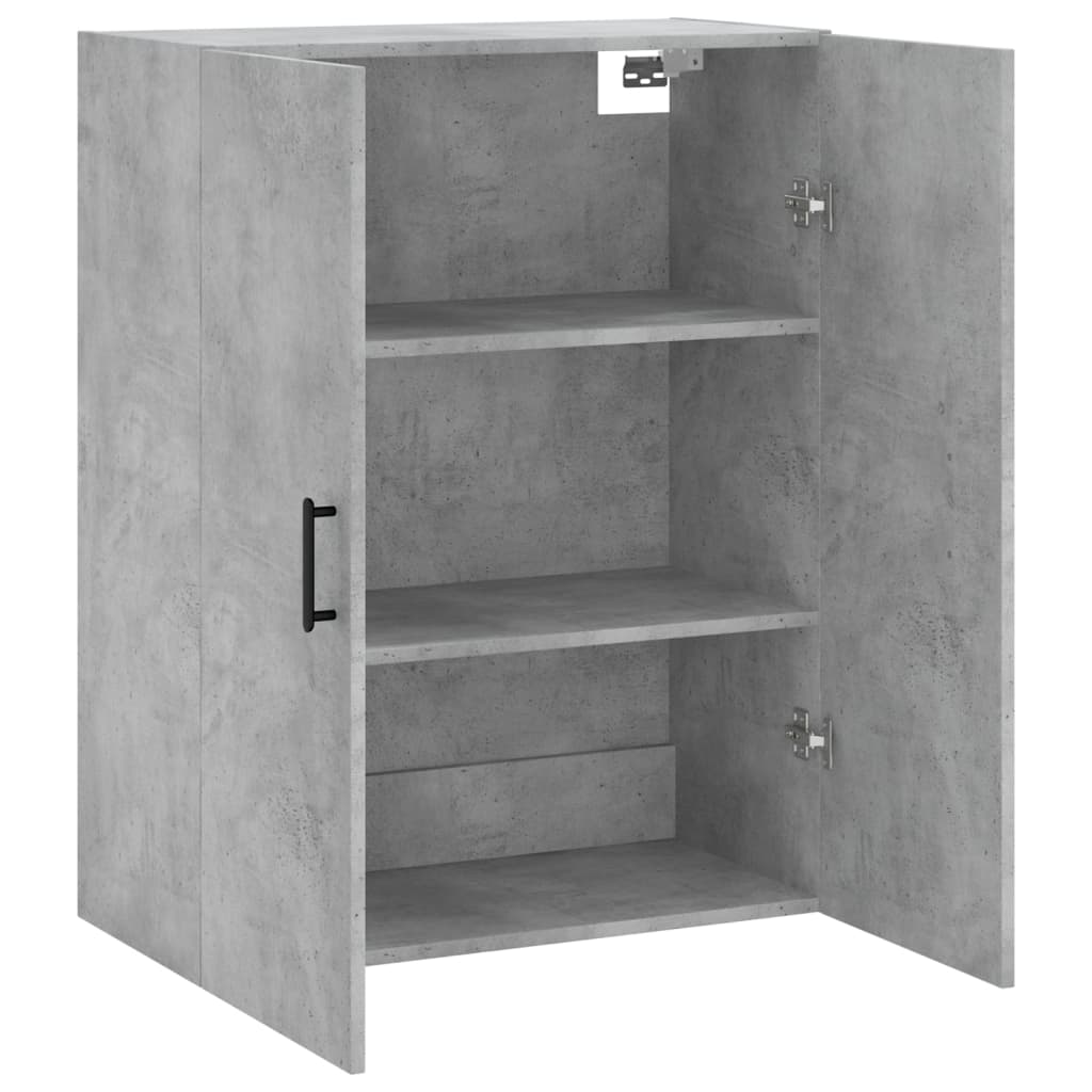 vidaXL Armoire murale gris béton 69,5x34x90 cm