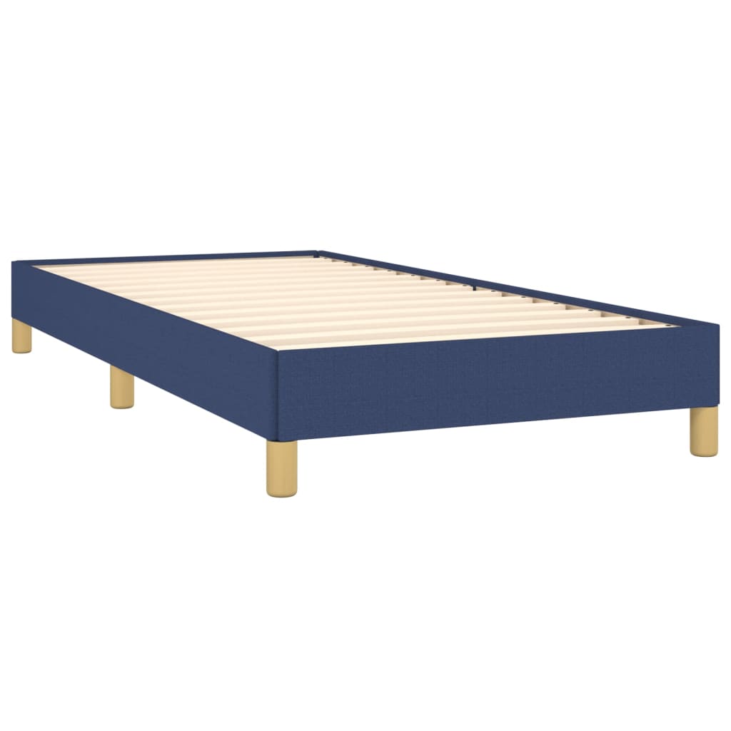 vidaXL Cadre de lit sans matelas bleu 90x190 cm tissu