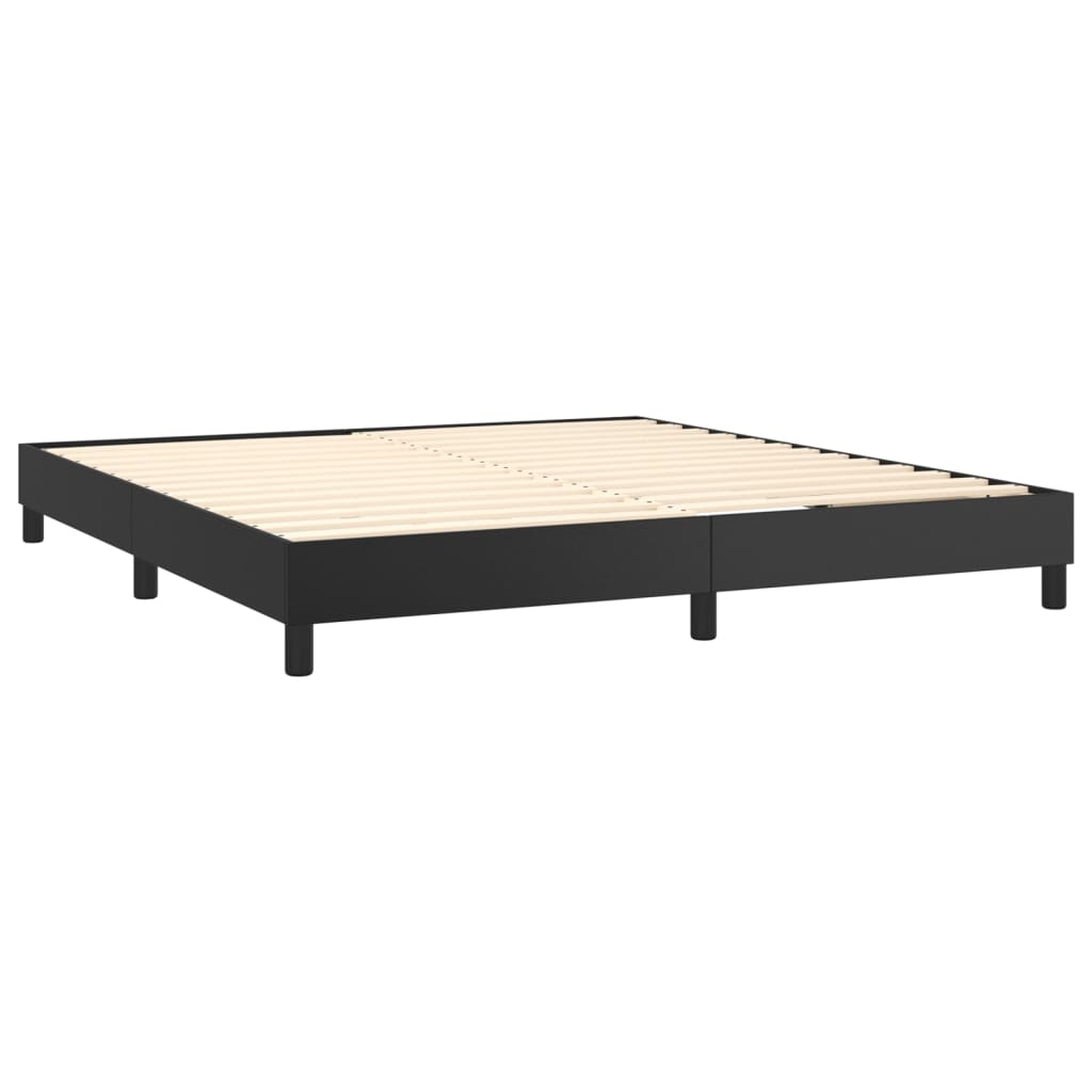 vidaXL Sommier à lattes de lit avec matelas et LED Noir 160x200cm