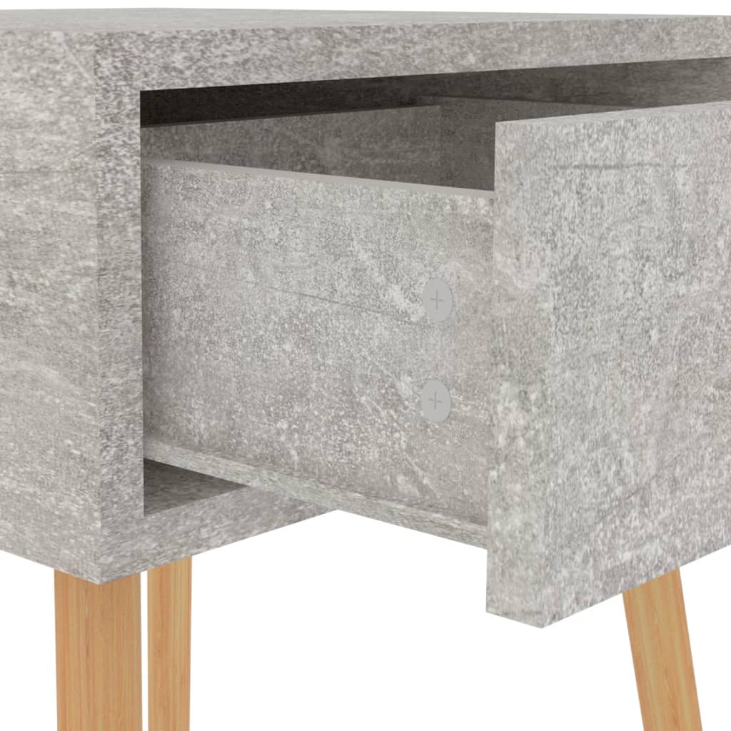 vidaXL Tables de chevet 2 pcs Gris béton 40x40x56 cm Bois d'ingénierie