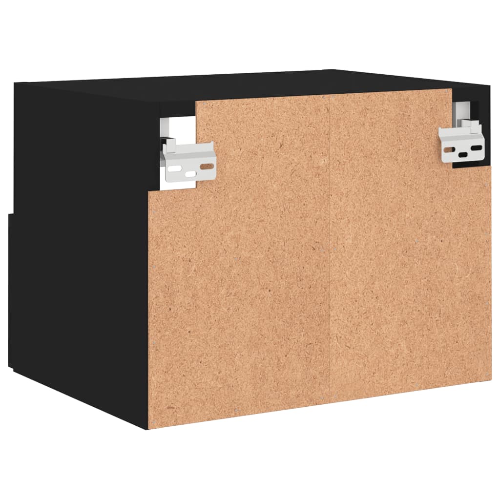 vidaXL Meubles TV muraux 2 pcs noir 40x30x30 cm bois d'ingénierie