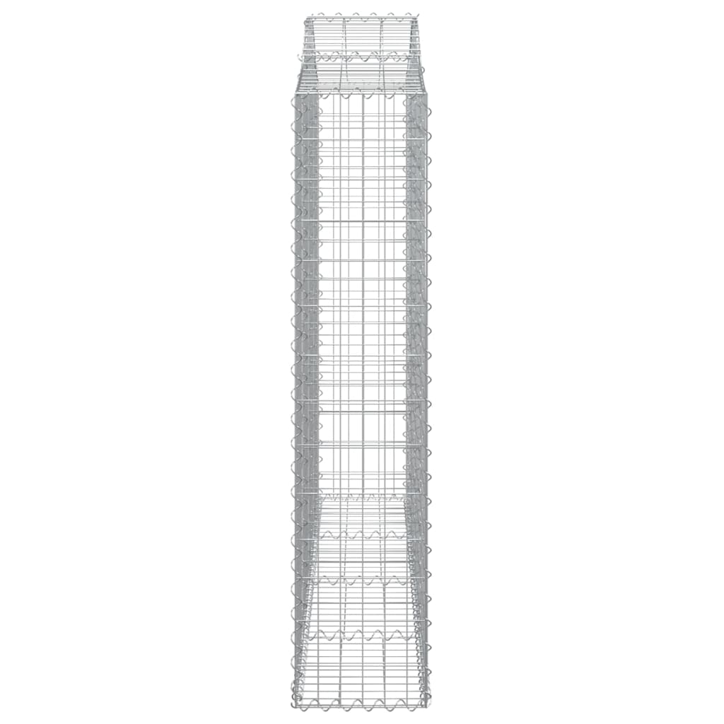 vidaXL Paniers à gabions arqués 3 pcs 200x30x140/160 cm Fer galvanisé