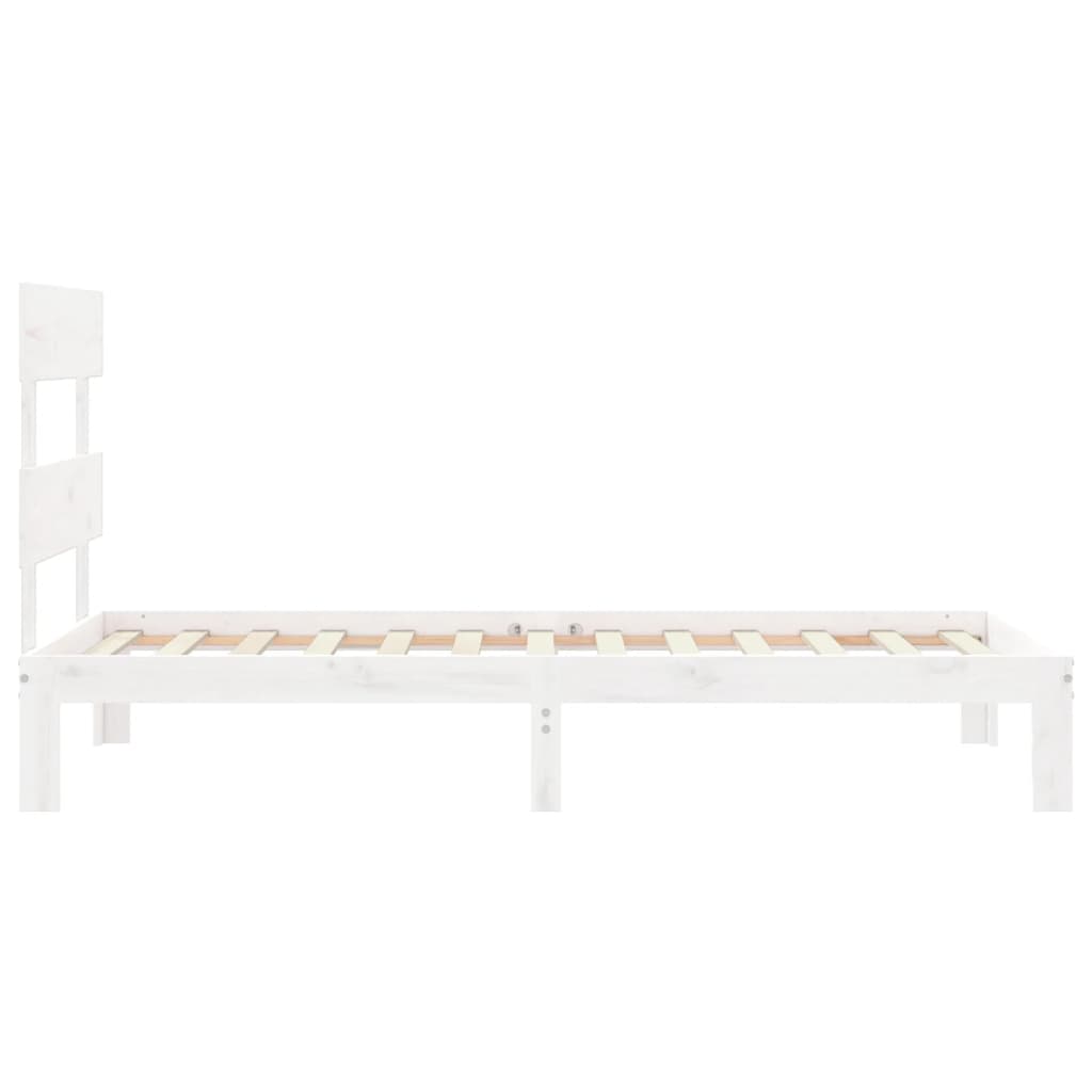 vidaXL Cadre de lit sans matelas blanc 90x200 cm bois de pin massif