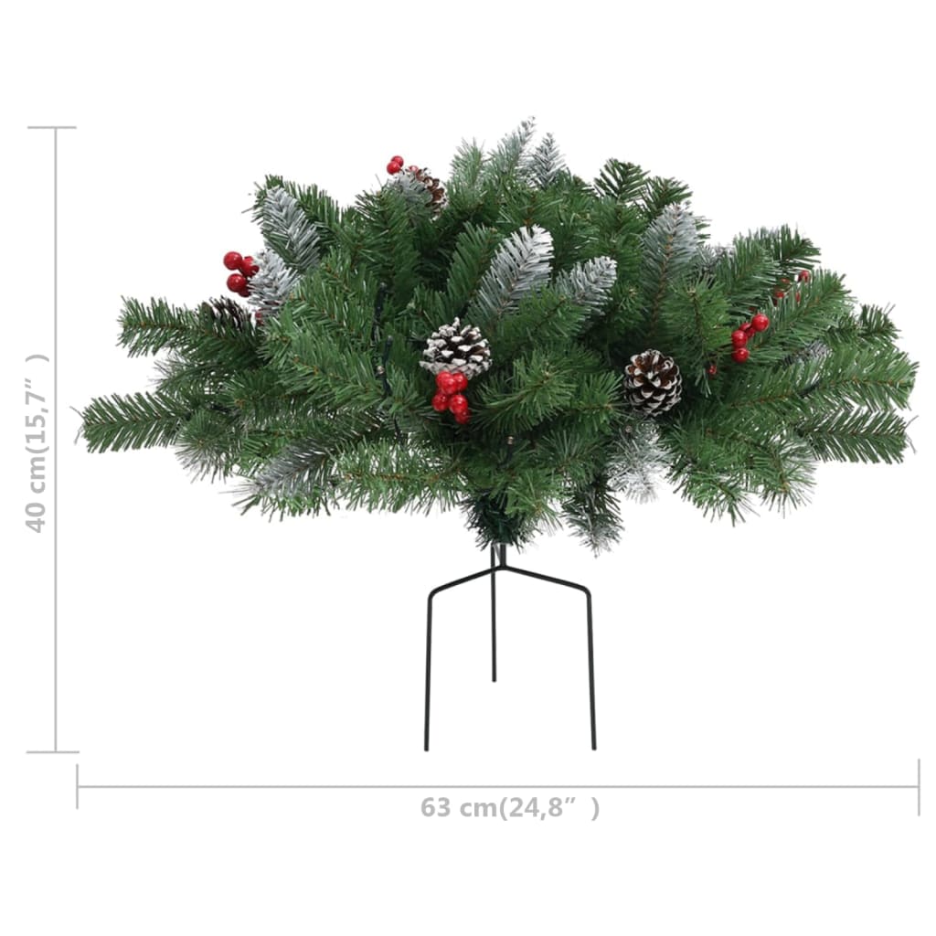 vidaXL Arbre de Noël artificiel pré-éclairé d'allée vert 40 cm PVC