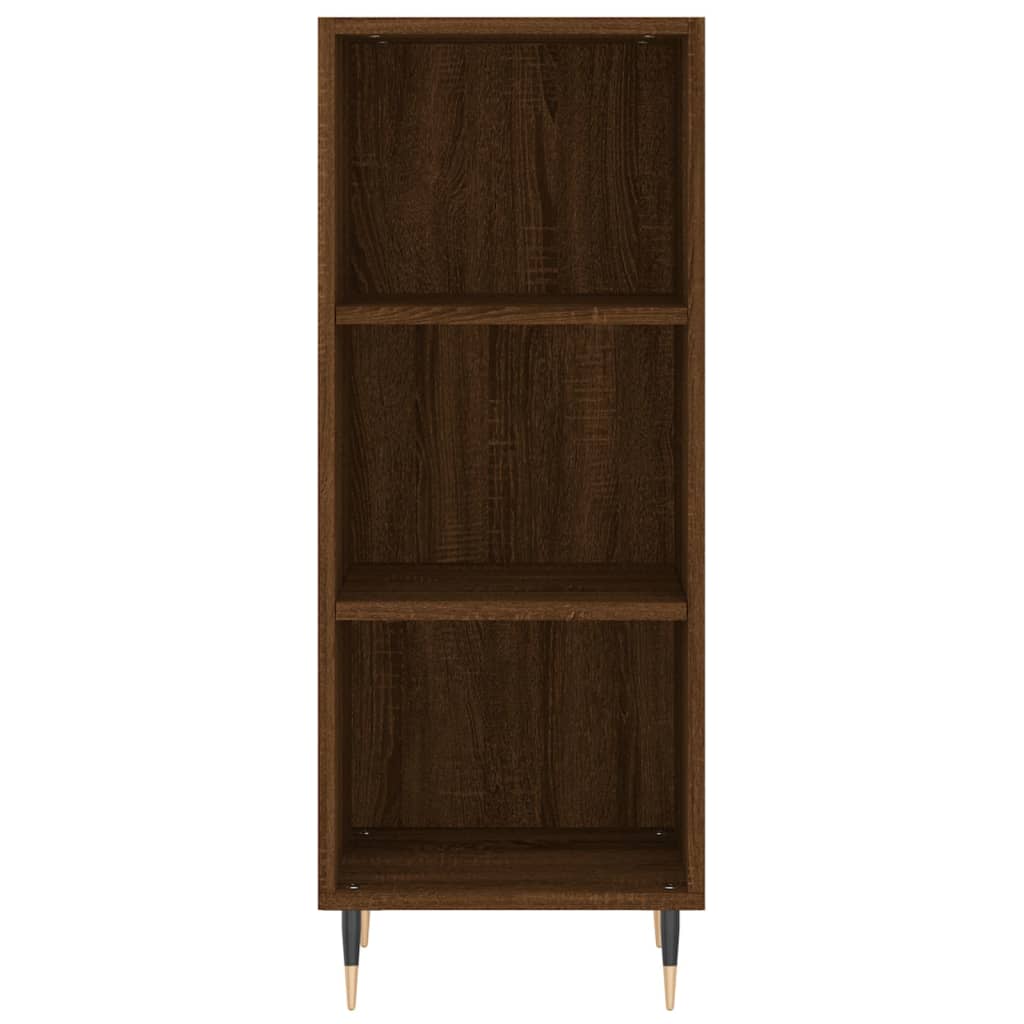 vidaXL Buffet haut Chêne marron 34,5x34x180 cm Bois d'ingénierie