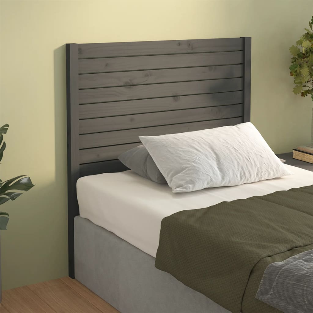 vidaXL Tête de lit Gris 81x4x100 cm Bois massif de pin