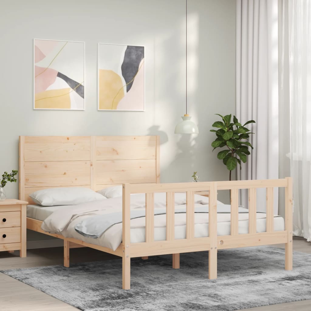 vidaXL Cadre de lit sans matelas 120x200 cm bois de pin massif