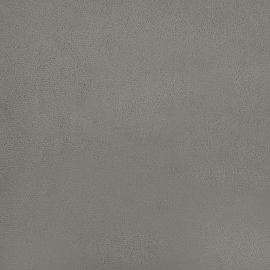 vidaXL Tête de lit Gris clair 80x7x78/88 cm Velours