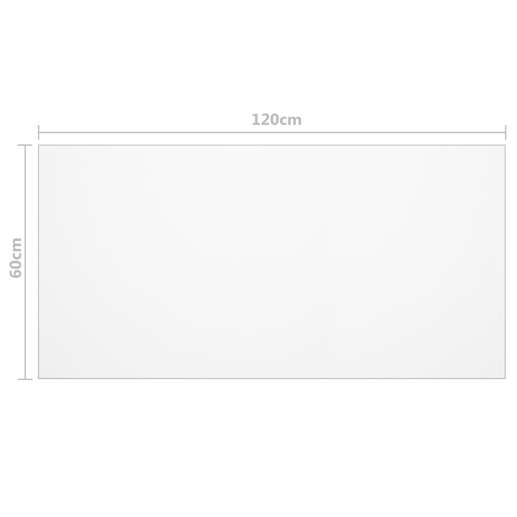 vidaXL Protecteur de table mat 120x60 cm 2 mm PVC