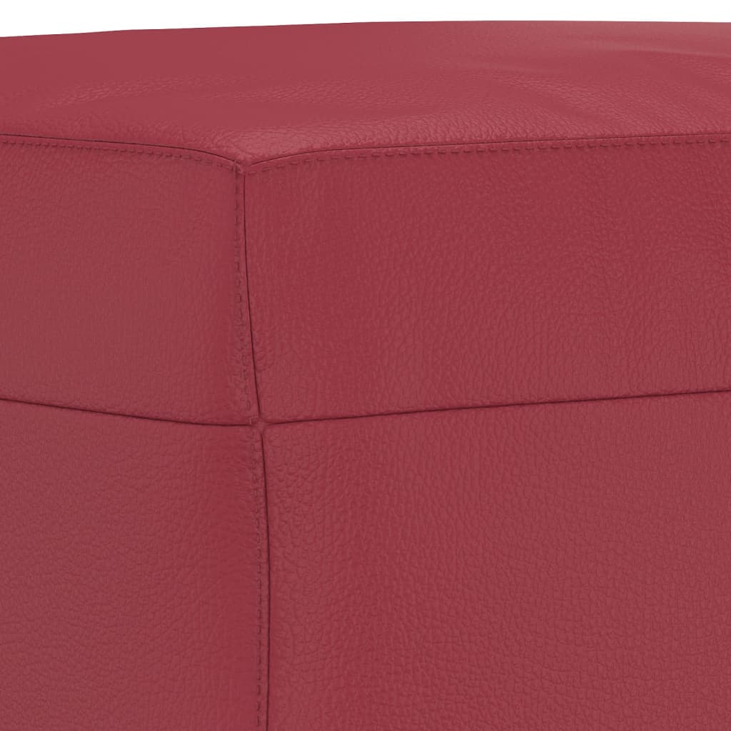 vidaXL Repose-pied Rouge bordeaux 60x50x41 cm Similicuir