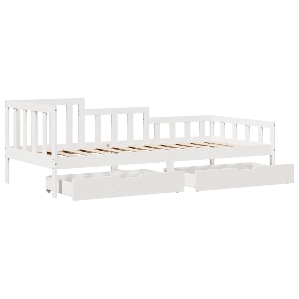 vidaXL Lit de jour avec tiroirs sans matelas 90x190 cm bois massif