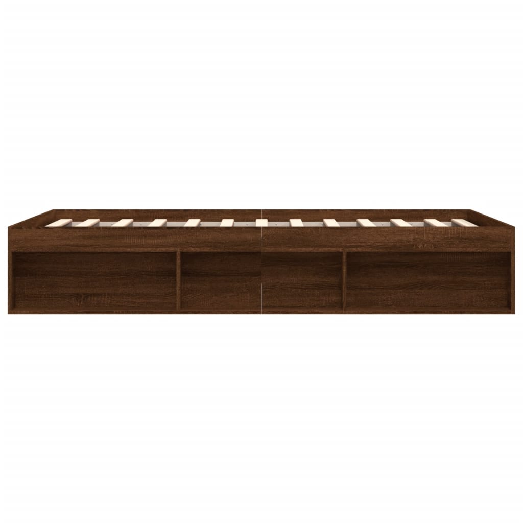 vidaXL Cadre de lit sans matelas chêne marron 140x200 cm