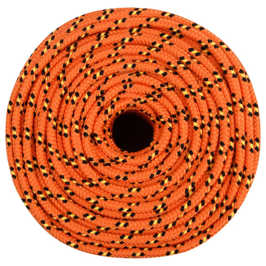 vidaXL Corde de bateau Orange 10 mm 100 m Polypropylène