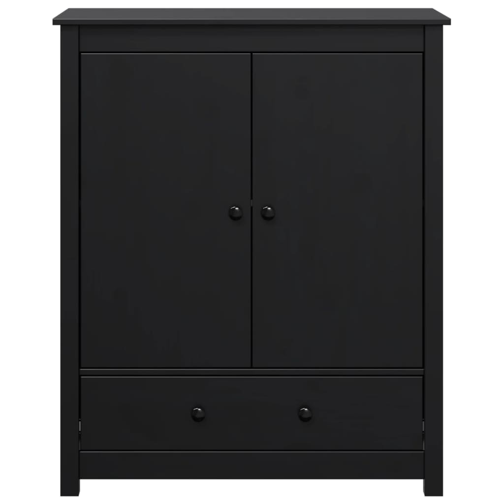 vidaXL Buffet Noir 83x41,5x100 cm Bois massif de pin