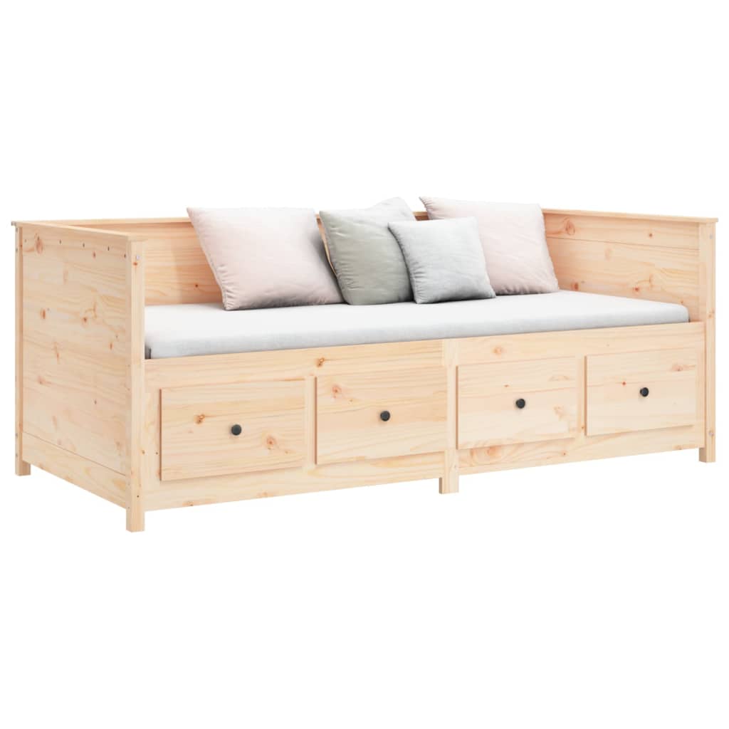 vidaXL Lit de jour sans matelas 75x190 cm bois de pin massif