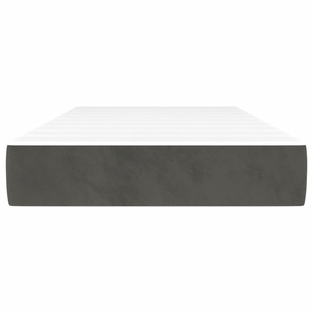 vidaXL Matelas de lit à ressorts ensachés Gris foncé 90x190x20 cm