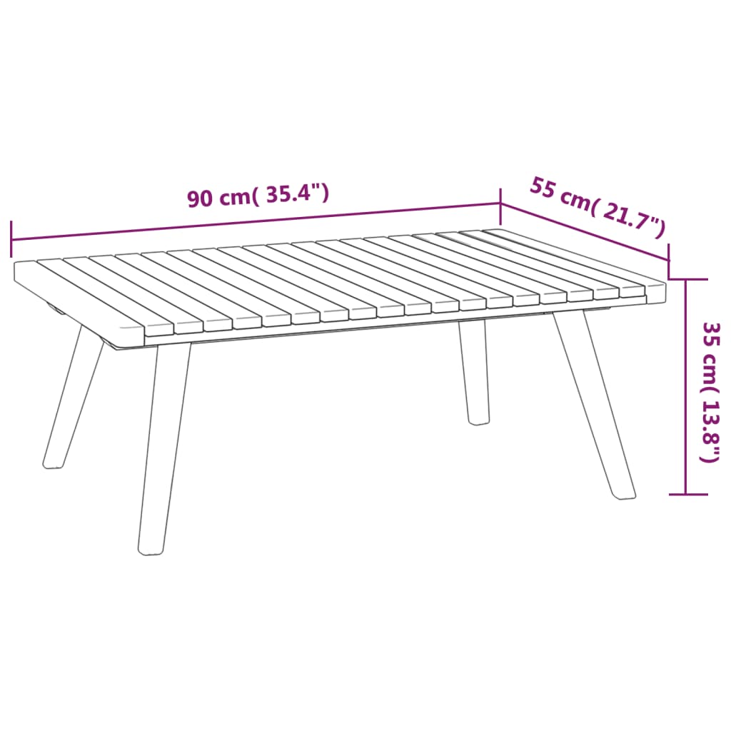 vidaXL Salon de jardin 4 pcs avec coussins Bois d'acacia solide