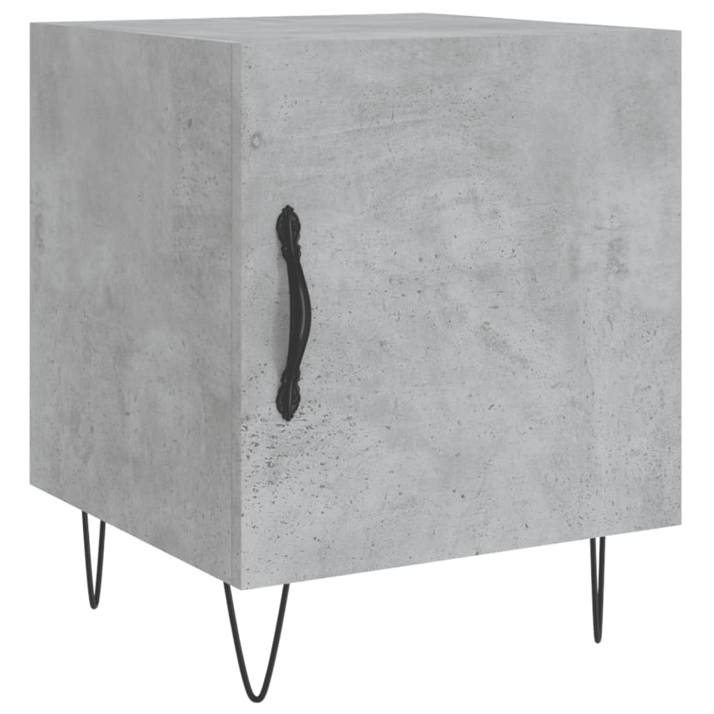 vidaXL Table de chevet gris béton 40x40x50 cm bois d’ingénierie