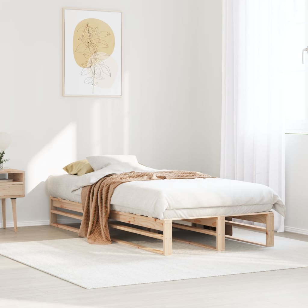 vidaXL Cadre de lit sans matelas 75x190 cm bois de pin massif