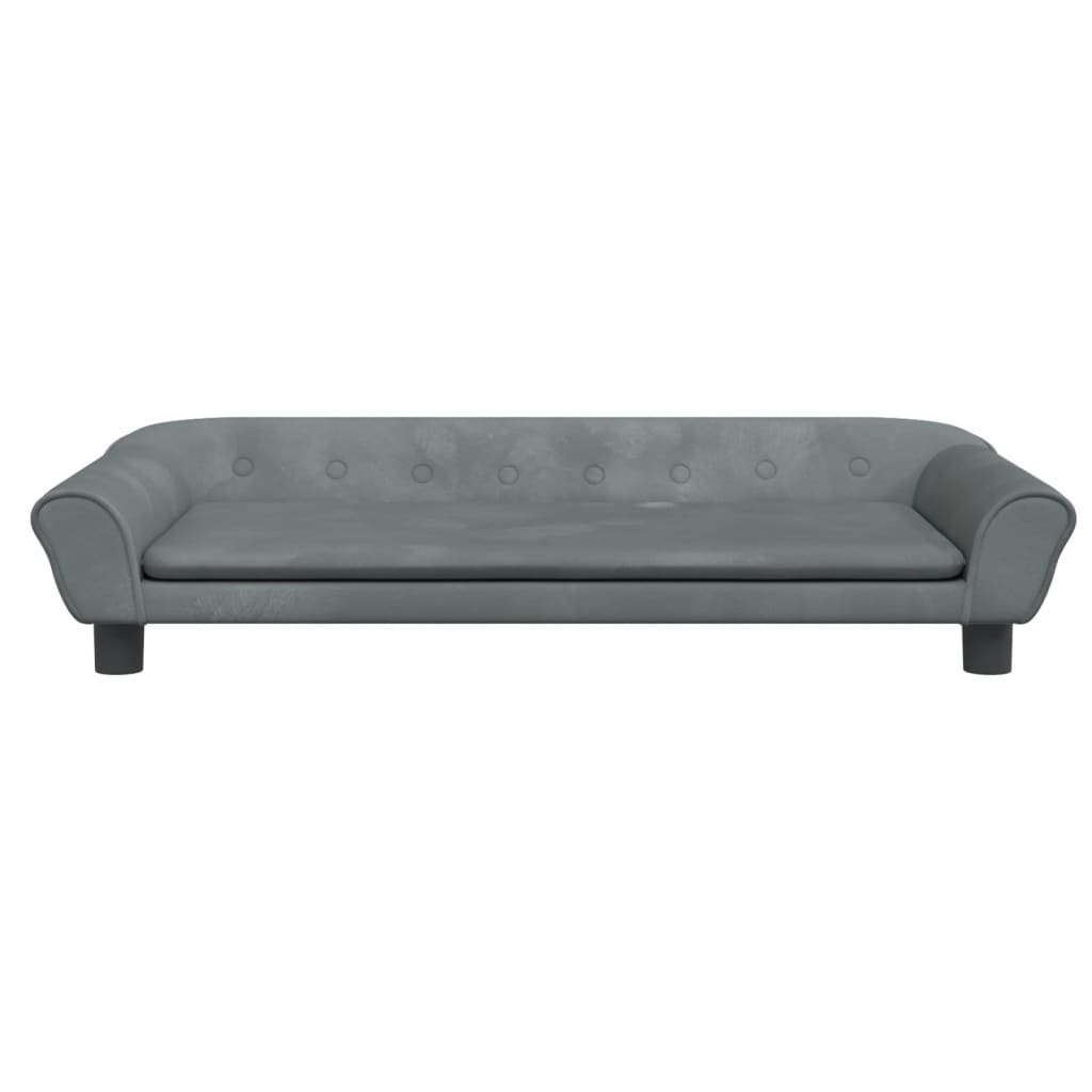 vidaXL Canapé pour enfants gris foncé 100x50x26 cm velours