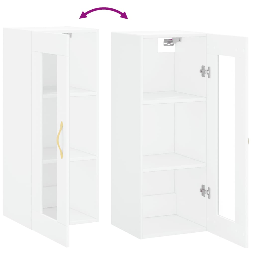 vidaXL Armoire murale blanc 34,5x34x90 cm