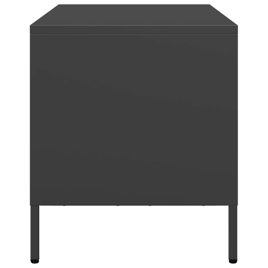 vidaXL Meuble TV noir 68x39x43,5 cm acier laminé à froid