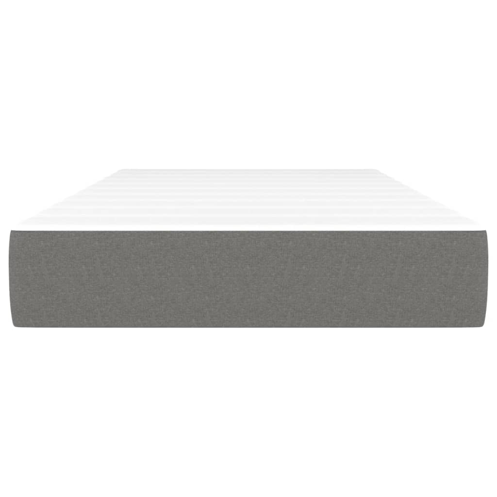 vidaXL Matelas de lit à ressorts ensachés Gris foncé 100x200x20 cm