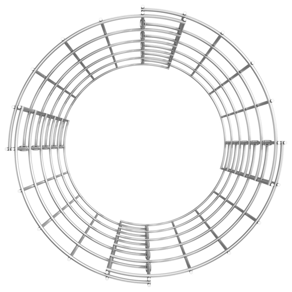 vidaXL Poteau à gabion circulaire Acier galvanisé Ø30x50 cm