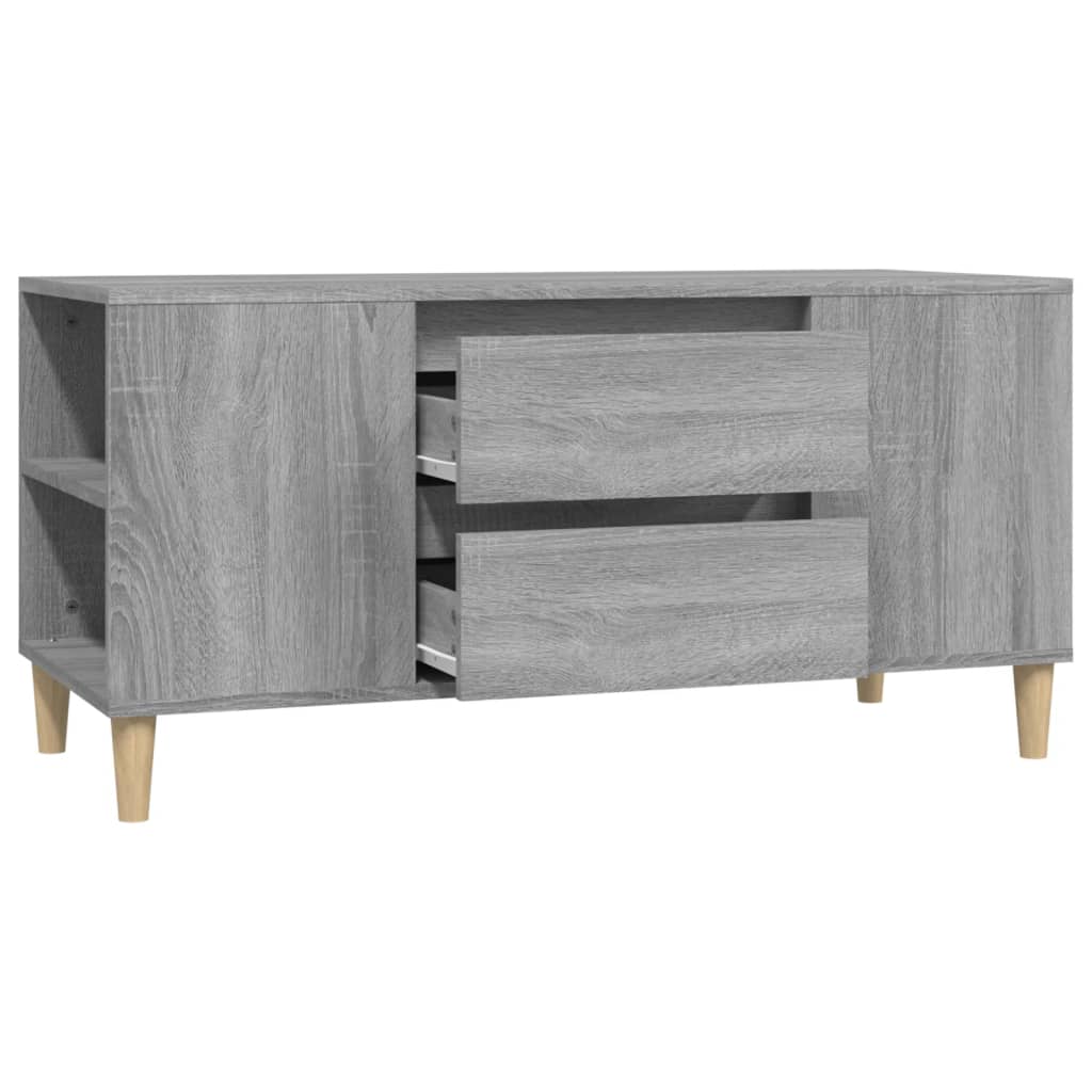 vidaXL Meuble TV Sonoma gris 102x44,5x50 cm Bois d'ingénierie