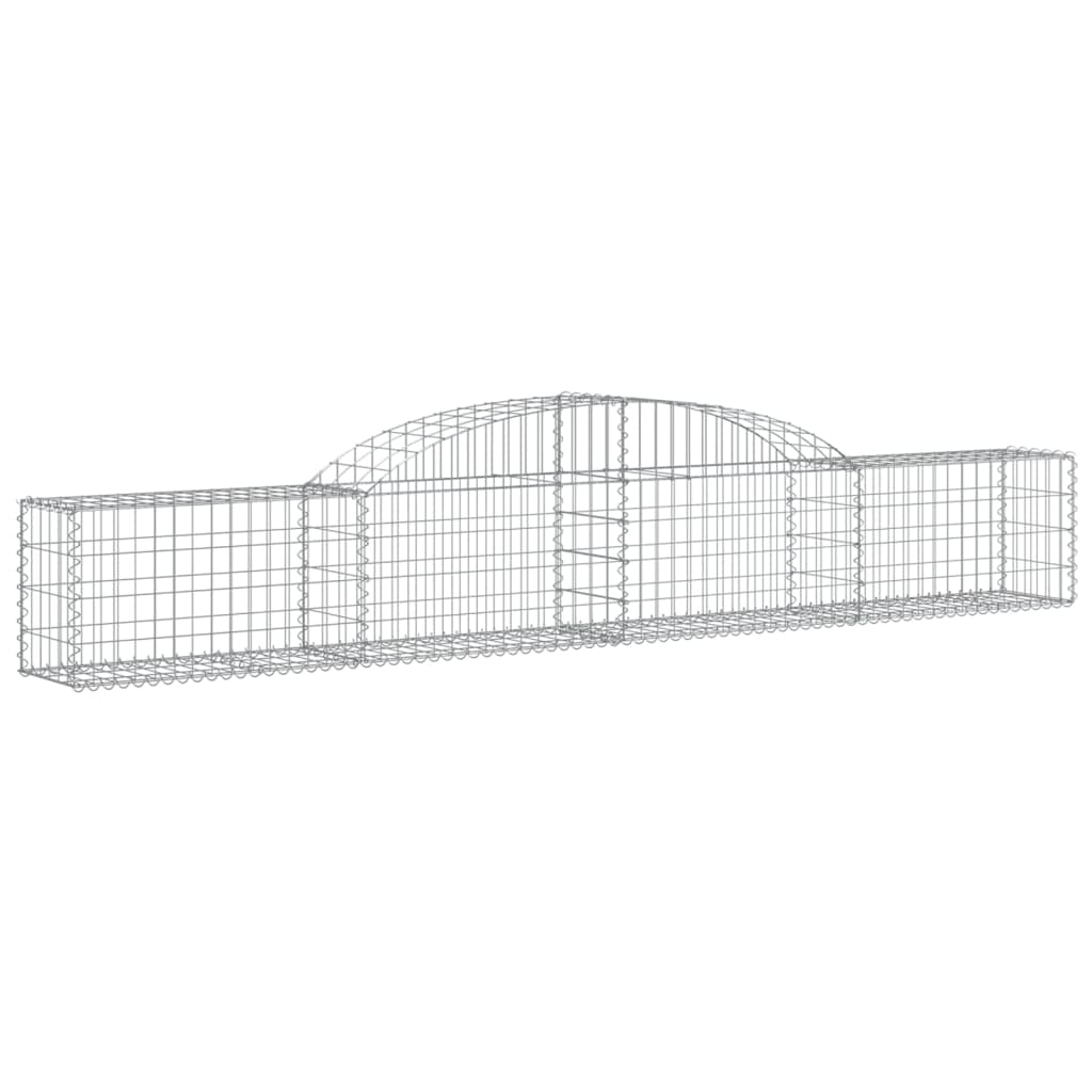 vidaXL Paniers à gabions arqués 12 pcs 300x30x40/60 cm fer galvanisé