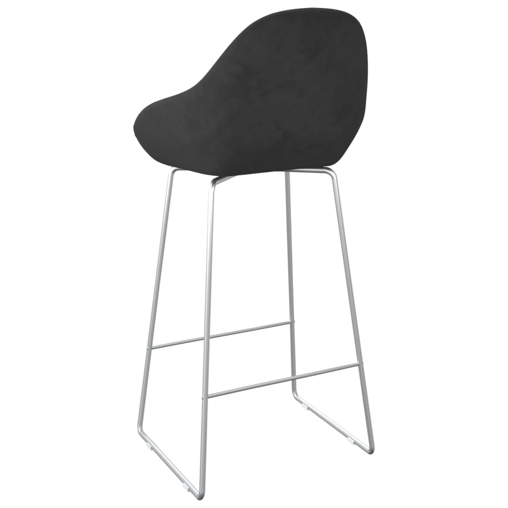 vidaXL Tabouret de bar Noir Velours