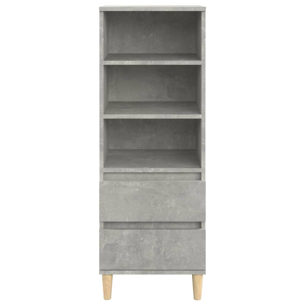 vidaXL Buffet haut Gris béton 40x36x110 cm Bois d'ingénierie