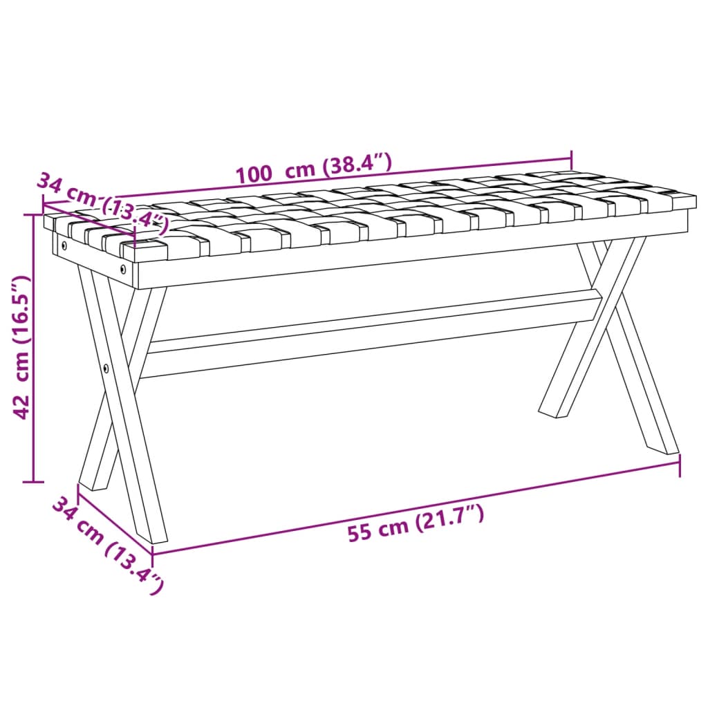 vidaXL Banc de jardin noir bois massif d'acacia et tissu