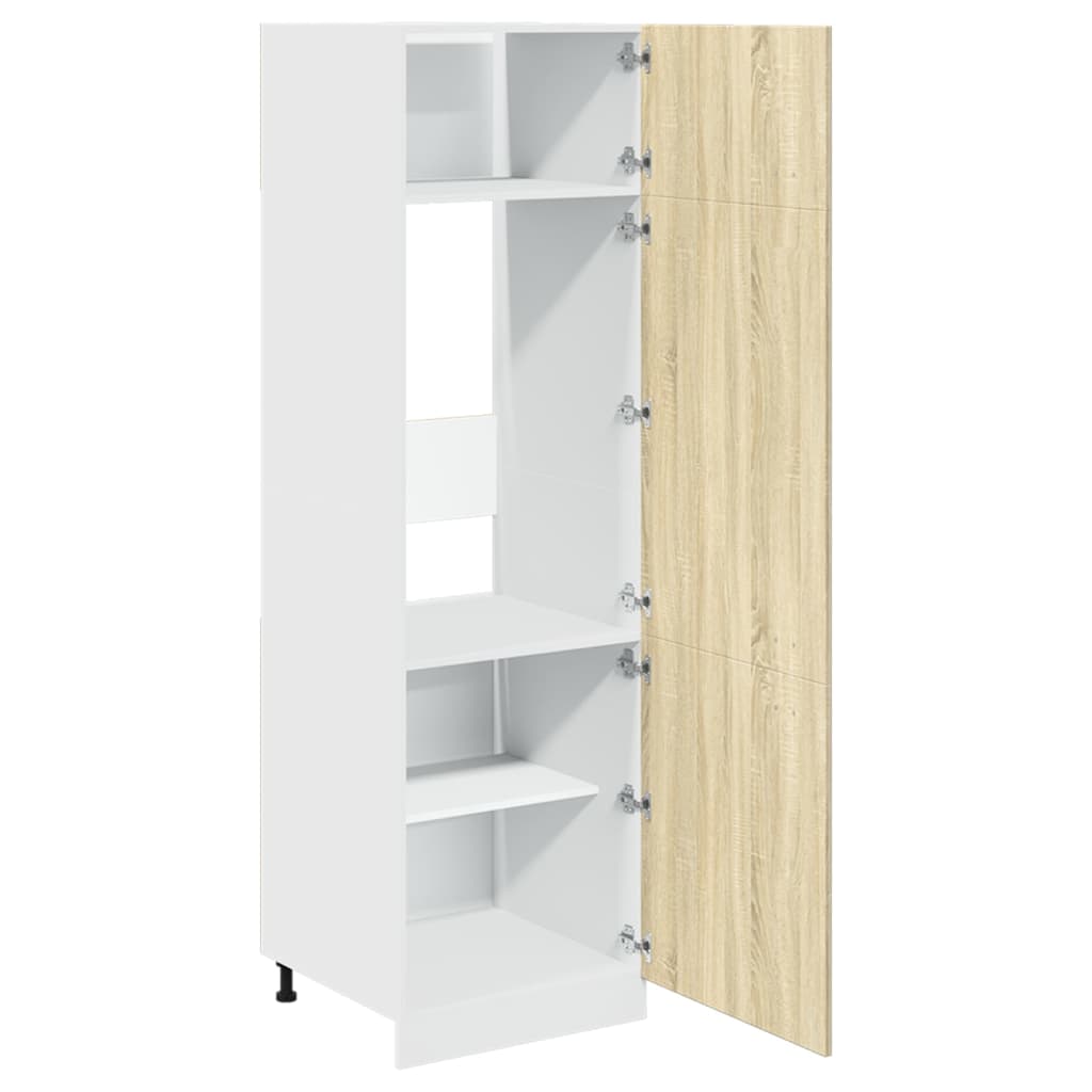 vidaXL Armoire de réfrigérateur Chêne sonoma 60x57x207 cm Aggloméré