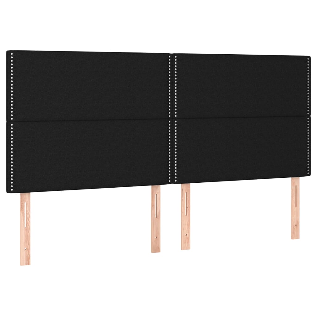 vidaXL Tête de lit à LED Noir 180x5x118/128 cm Tissu