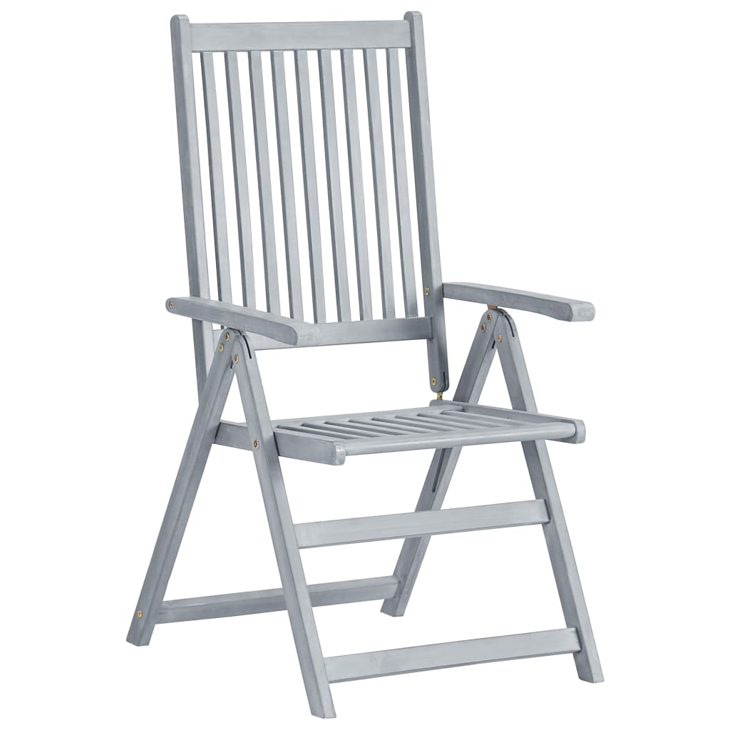 vidaXL Chaises inclinables de jardin lot de 6 et coussins Bois acacia