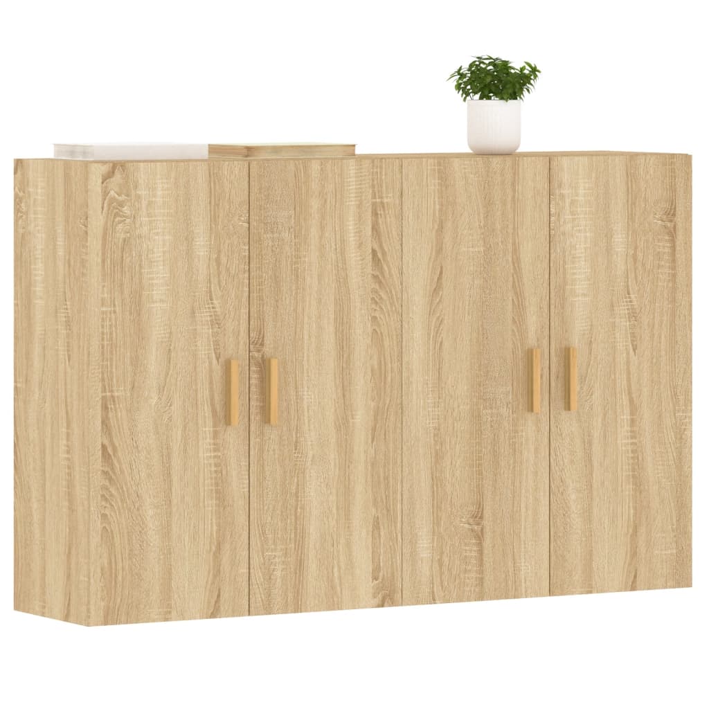 vidaXL Armoires murales 2 pcs chêne sonoma bois d'ingénierie