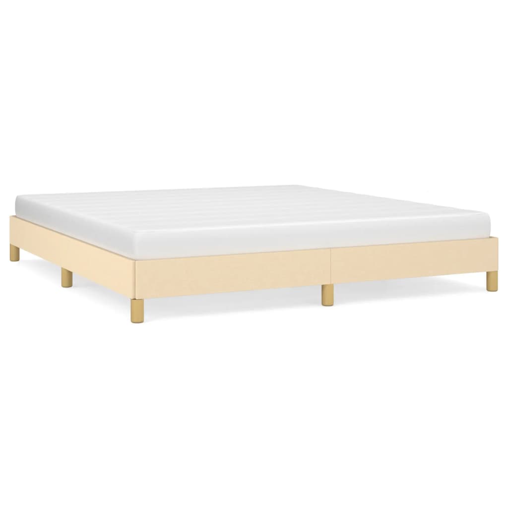 vidaXL Cadre de lit sans matelas crème 180x200 cm tissu